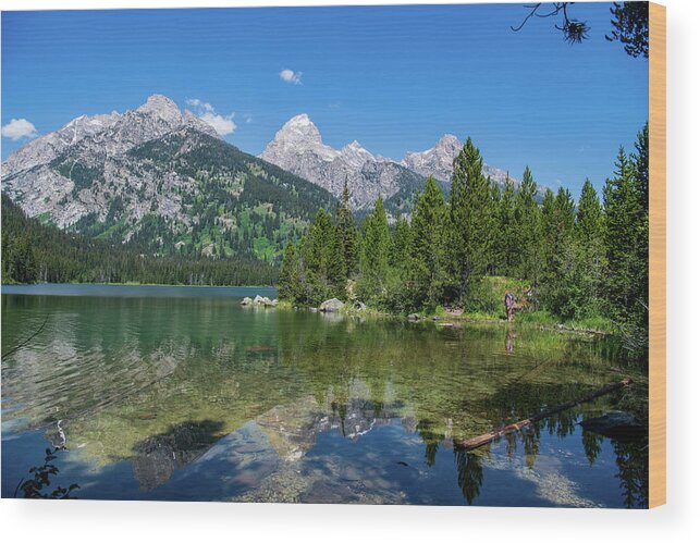 Nature Wood Print featuring the photograph Taggart Lake Reflections by Rose Guinther