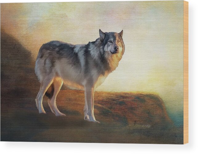 Takaya The Sea Wolf Wood Print featuring the painting Takaya The Sea Wolf by Jordan Blackstone