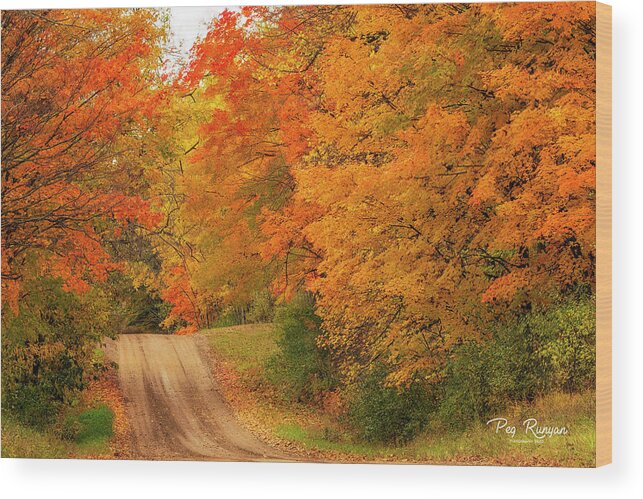 Autumn Wood Print featuring the photograph Taking the Backroads by Peg Runyan