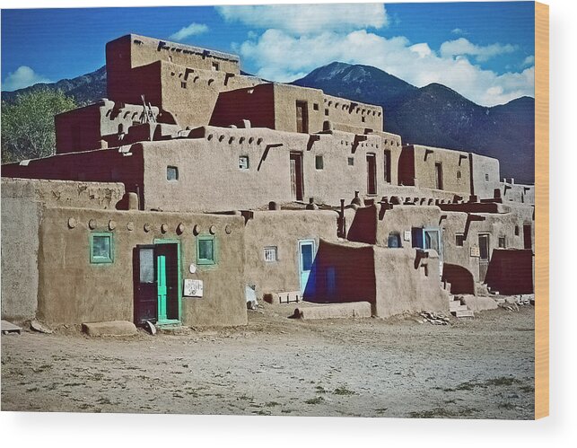 Pueblo Wood Print featuring the photograph Taos Pueblo by Ira Marcus
