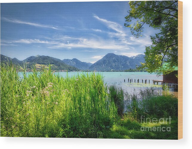 Nag007000 Wood Print featuring the photograph Tegernsee by Edmund Nagele FRPS