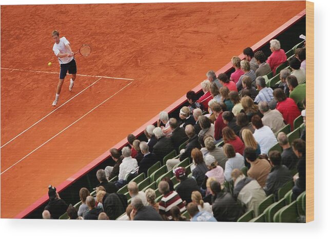 Tennis Wood Print featuring the photograph Tennis Masters Series Hamburg 2006 Day 2 by Stuart Franklin