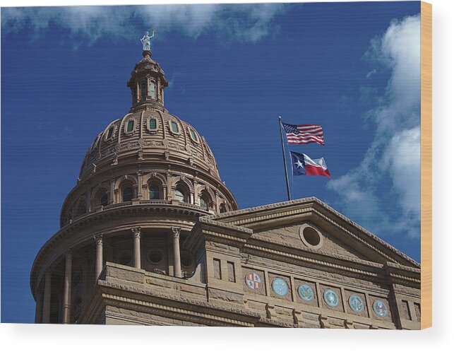 19th Century Style Wood Print featuring the photograph Texas Capitol Building by Sean Hannon
