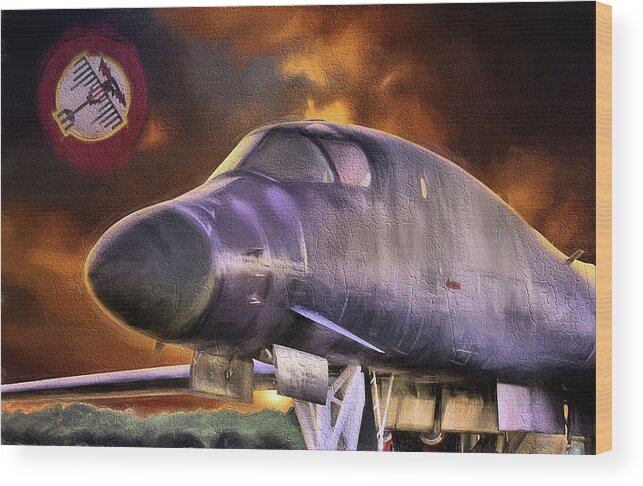 B1 Bomber Wood Print featuring the digital art The 34th Bomb Squadron B-1B by JC Findley
