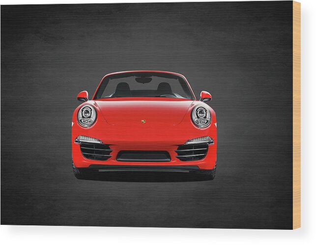 Porsche 911 Wood Print featuring the photograph The 911 Carrera Face by Mark Rogan
