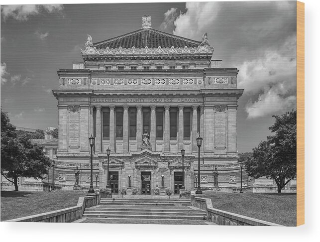 Allegheny County Soldiers' Memorial Wood Print featuring the photograph The Allegheny County Soldiers' Memorial by Mountain Dreams