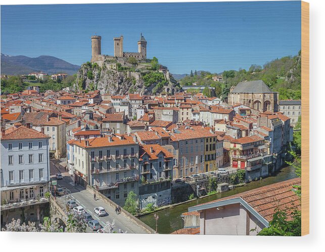 France Wood Print featuring the photograph The Ancient Chateau of Foix by W Chris Fooshee