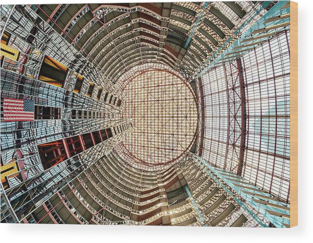 Chicago Wood Print featuring the photograph The Atrium by Jose Luis Vilchez