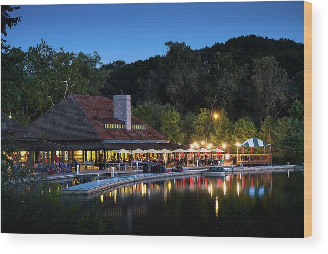 Forest Park Wood Print featuring the photograph The Boat House by Randall Allen