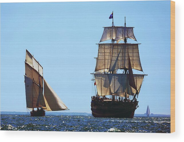 Cancalaise Wood Print featuring the photograph The Cancalaise and The Etoile du Roy by Frederic Bourrigaud