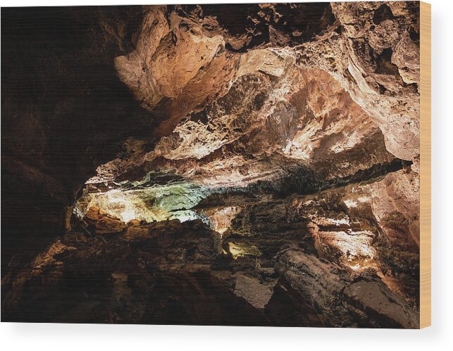 Cueva De Los Verdes Wood Print featuring the photograph The Cave by Josu Ozkaritz