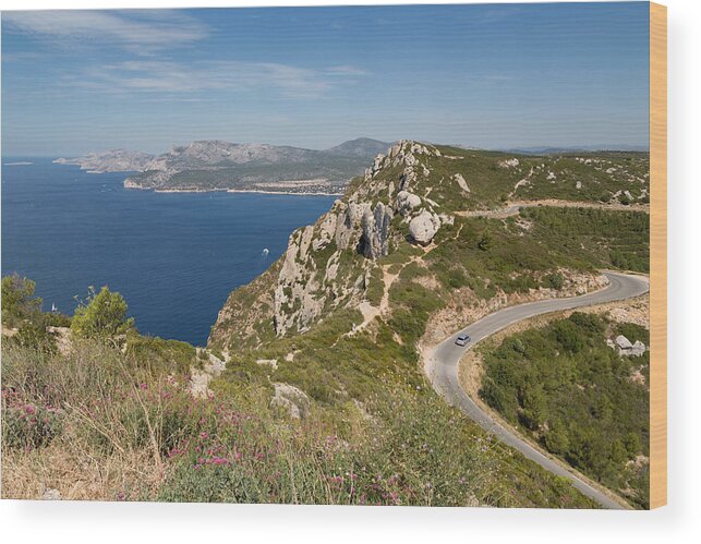 Tranquility Wood Print featuring the photograph The coastline near Cassis by Martin Child