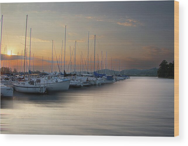 Sailboat Wood Print featuring the photograph The docks by Jamie Tyler