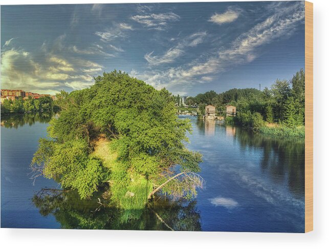 River Wood Print featuring the photograph The Douro river in Zamora by Micah Offman