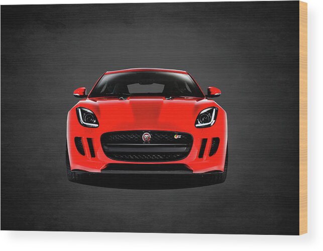 Jaguar F Type Wood Print featuring the photograph The F-Type Face by Mark Rogan