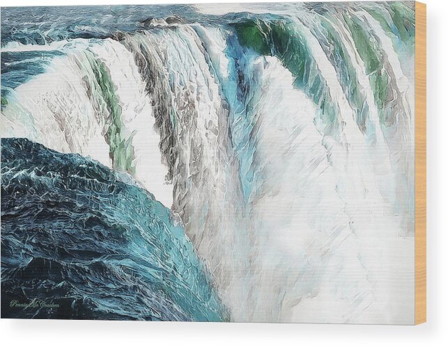 Niagara Falls Wood Print featuring the digital art The Falls by Pennie McCracken