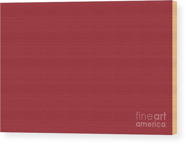 2021 Wood Print featuring the digital art The Fire Within Red Solid Color 2021 Pairs Rustoleum's 2021 Color of the Year Satin Paprika by PIPA Fine Art - Simply Solid