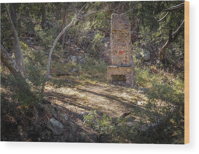 Fireplace Wood Print featuring the photograph The Fireplace in the Woods of Madera Canyon by Mary Lee Dereske