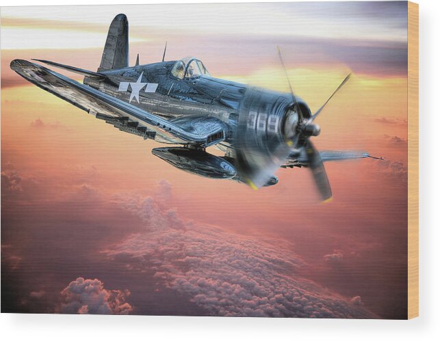 Marine Wood Print featuring the photograph The Flight Home by JC Findley