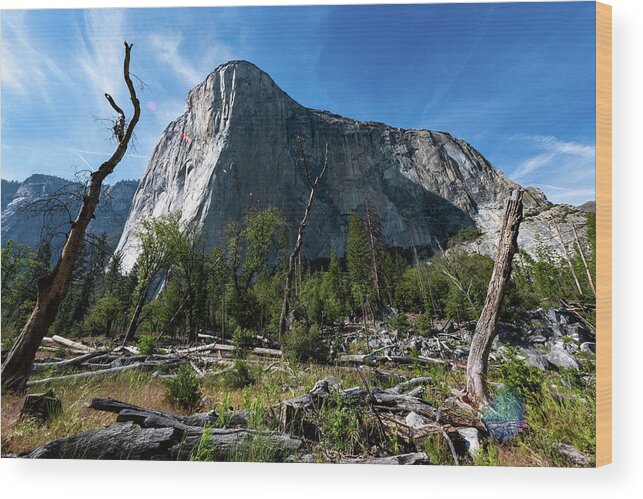 El Capitan Wood Print featuring the photograph The Gravity of El Cap by Kevin Suttlehan
