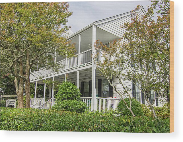 Langdon House Wood Print featuring the photograph The Historic Langdon House - Beaufort North Carolina by Bob Decker