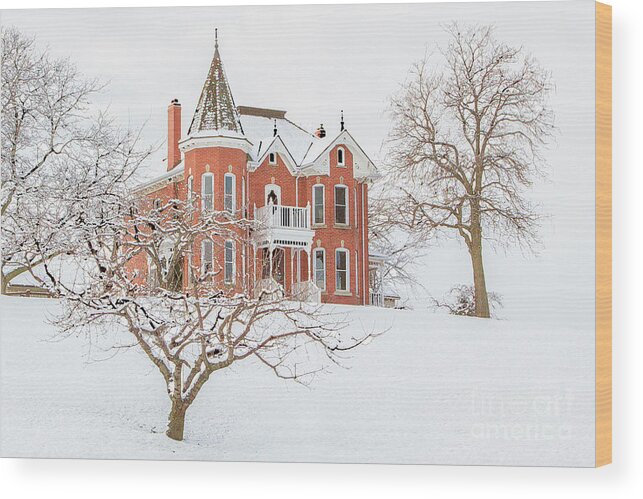 Gardens Wood Print featuring the photograph The Kitchen House in Winter by Marilyn Cornwell