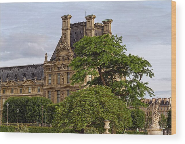 Louvre Wood Print featuring the photograph The Louvre, Paris, France by Elaine Teague