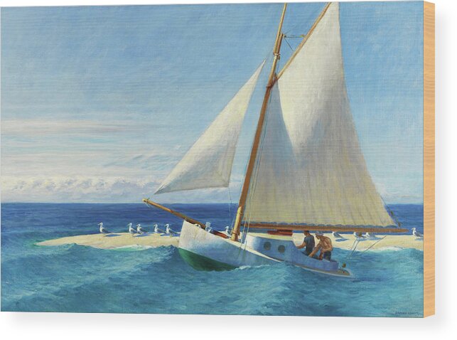 Edward Hopper Wood Print featuring the painting The Martha McKeen of Wellfleet by Edward Hopper