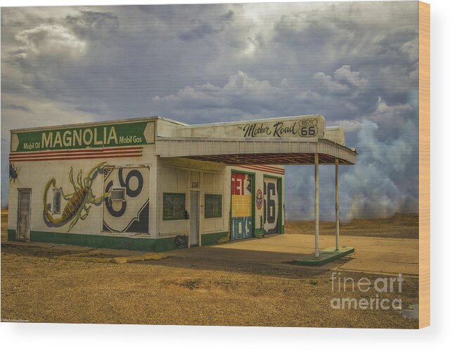 The Mother Road Route 66 Wood Print featuring the photograph The Mother Road Route 66 by Mitch Shindelbower