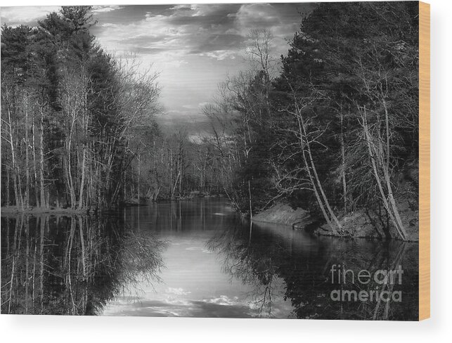Holston Wood Print featuring the photograph The Mysterious South Fork by Shelia Hunt