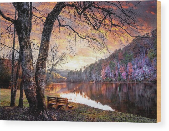 Carolina Wood Print featuring the photograph The Quiet of Sunset by Debra and Dave Vanderlaan