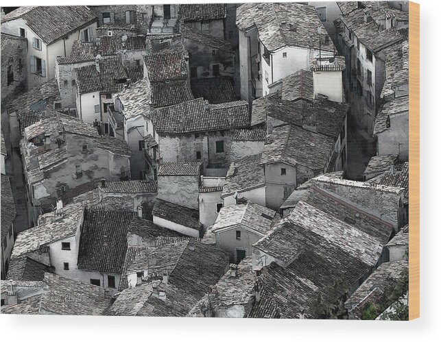 Roofs Wood Print featuring the photograph The Roofs Of Entrevaux by Aleksander Rotner