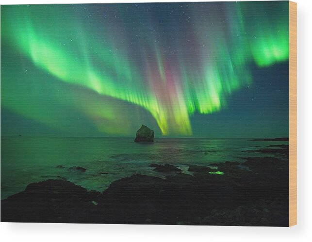 Iceland Wood Print featuring the photograph The Night Whale by Christopher Mathews