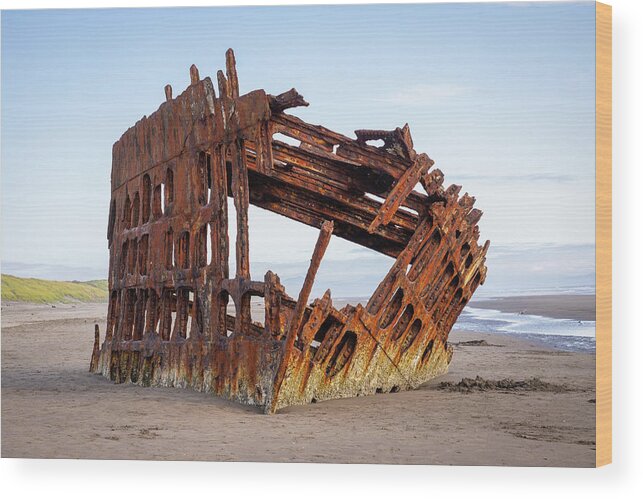 2019 Wood Print featuring the photograph The Wreck of the Peter Iredale by Gerri Bigler