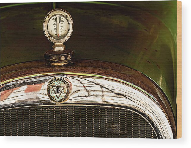 Wood Print featuring the photograph Thermometer Hood Ornament by Al Judge