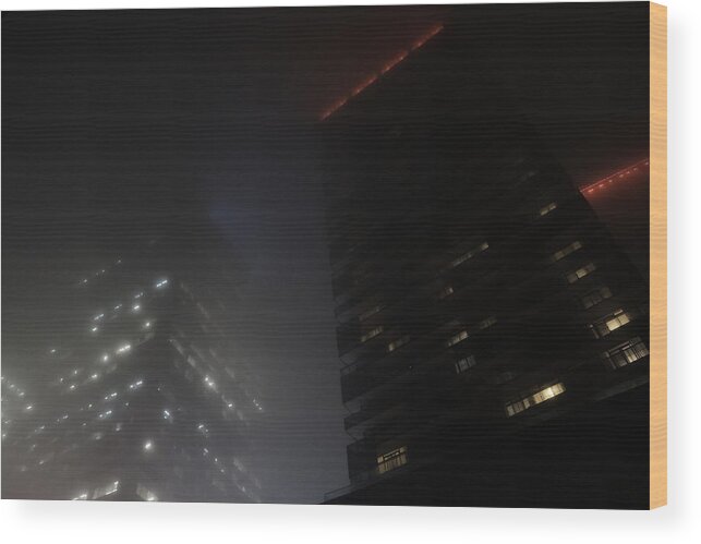 Night Wood Print featuring the photograph They Disappear At Night by Kreddible Trout