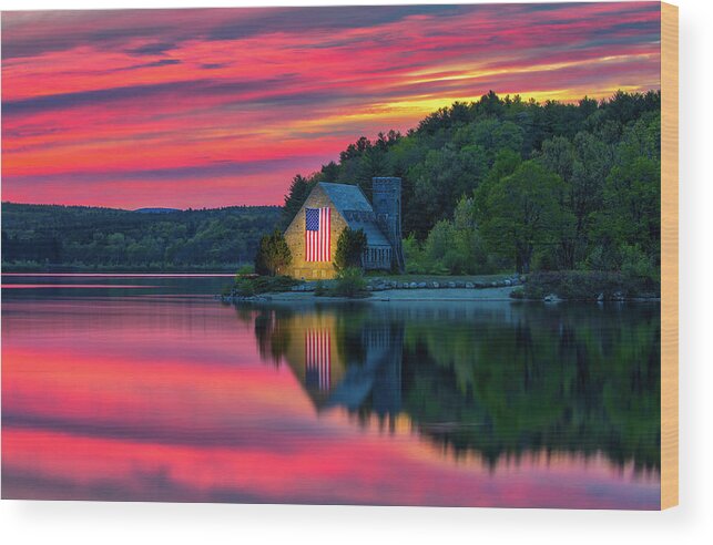 Old Stone Church Wood Print featuring the photograph This Land Was Made For You And Me by Juergen Roth