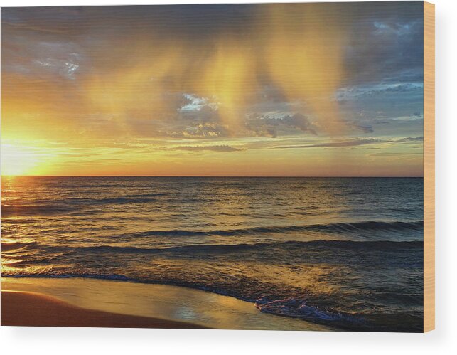 Sunset Wood Print featuring the photograph Three Angels by Kathi Mirto