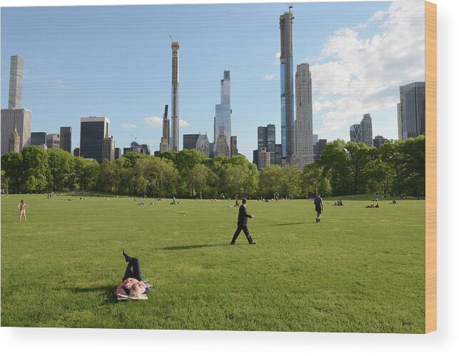 Central Park Wood Print featuring the photograph Time Out - Central Park, New York City by Earth And Spirit