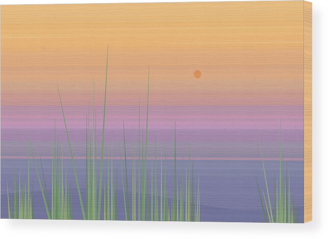 The Sun Rises Softly Wood Print featuring the digital art The Sun Rises Softly by Val Arie
