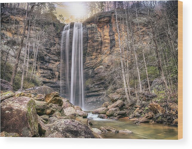 Toccoa Wood Print featuring the photograph Toccoa Falls by Anna Rumiantseva