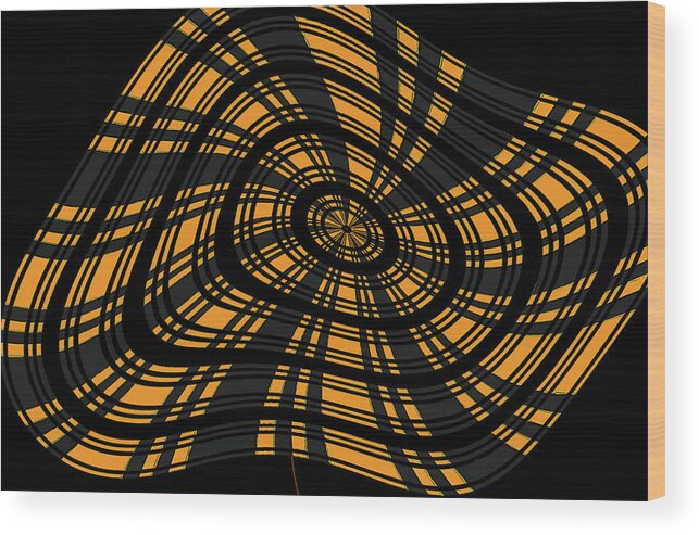 Tom Stanley Janca Wood Print featuring the digital art Tom Stanley Janca Squashed Circle Abstract by Tom Janca