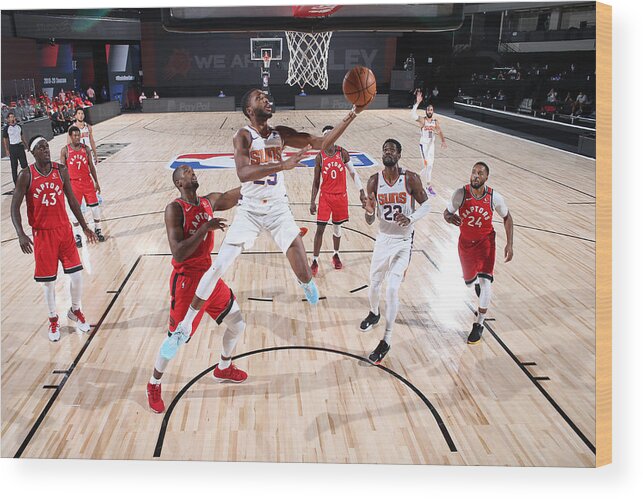 Mikal Bridges Wood Print featuring the photograph Toronto Raptors v Phoenix Suns by David Sherman