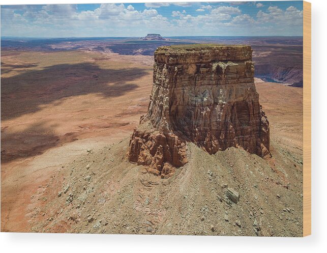 Rock Formation Wood Print featuring the photograph Tower Butte by Rob Hemphill