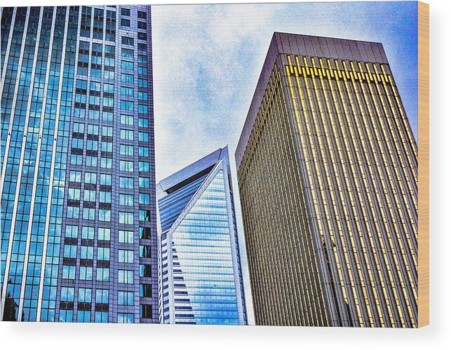 Skyscrapers Wood Print featuring the photograph Towers by Addison Likins