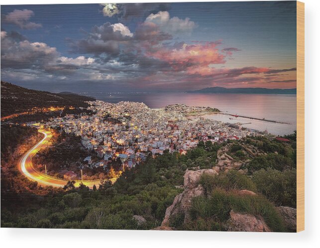 Kavala Wood Print featuring the photograph Transition by Elias Pentikis