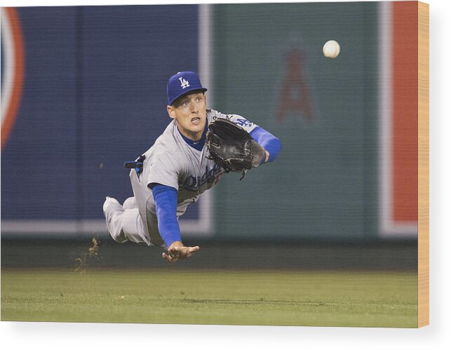 Sports Ball Wood Print featuring the photograph Trayce Thompson and Yunel Escobar by Matt Brown