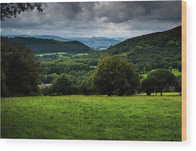 Wales Wood Print featuring the photograph Treforest Ahead by Gavin Lewis