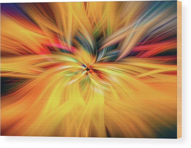 Abstract Wood Print featuring the photograph Trinity 8 by Philippe Sainte-Laudy