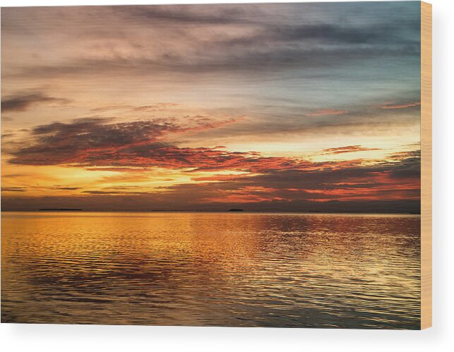 Scenics Wood Print featuring the photograph Tropical Sunset by Wolfgang Wörndl